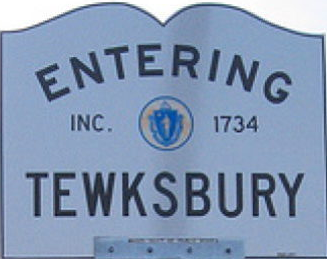 Entering Tewksbury, Massachusetts sign