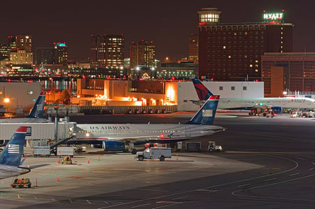 Logan International Airport in Boston, Massachusetts