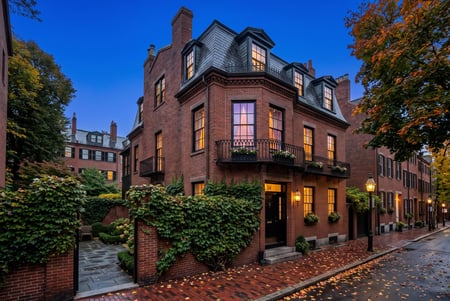 Classic Beacon Hill Neighborhood With A Traditional Courtyard [AI-generated]