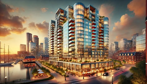 A luxury condominium in Boston's Seaport District [Image Generated with AI]