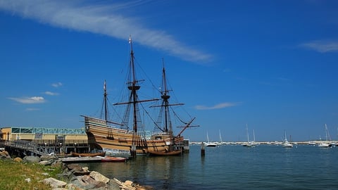 The Mayflower at Plymouth, Massachusetts